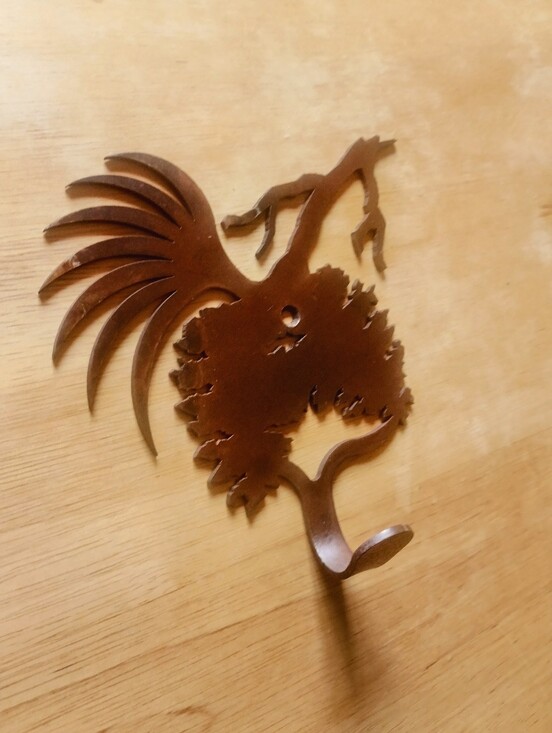 The Unbranded Brand Other - Set Of 4 Rustic Metal Wall Hooks w/Pinecones
